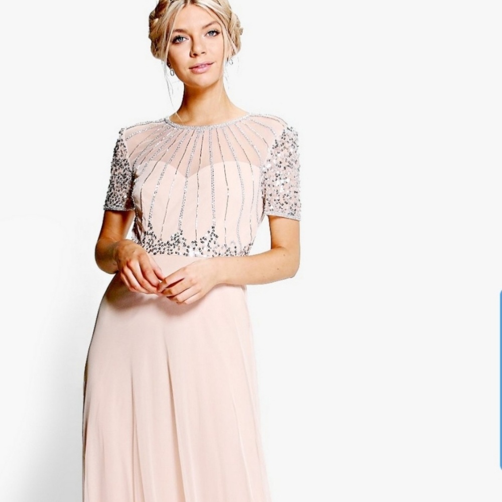 Boohoo Boutique Beaded Maxi Dress
